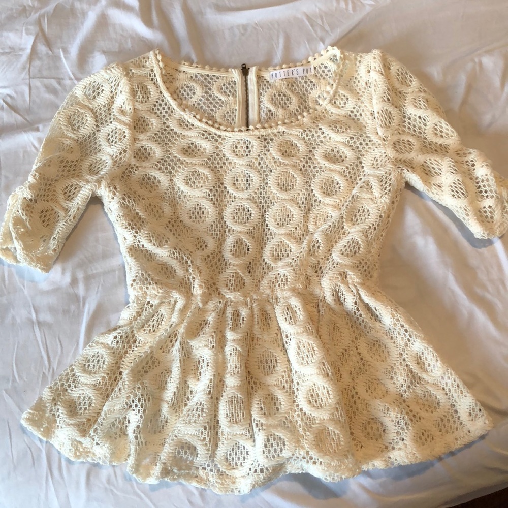 A lovely ivory colored blouse